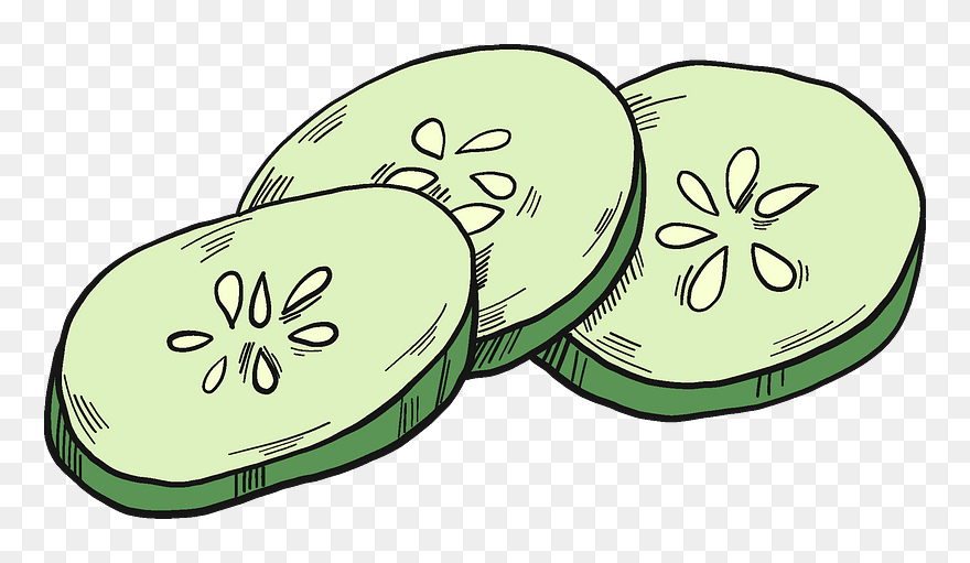 Cucumber Slices Clipart - Png Download
