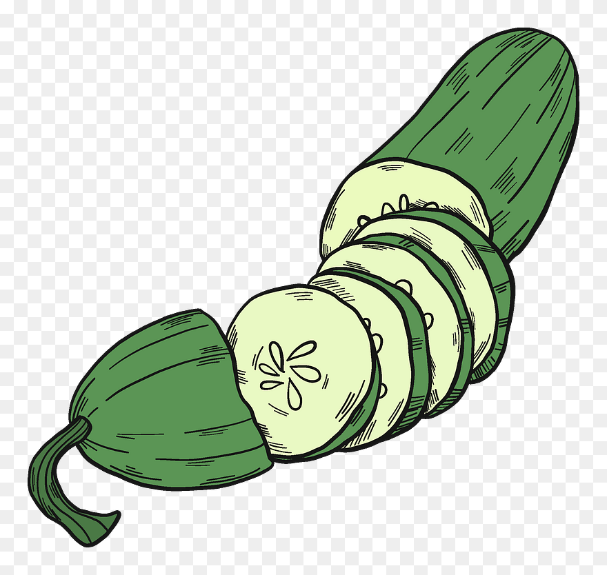 Cut Cucumber Clipart - Png Download