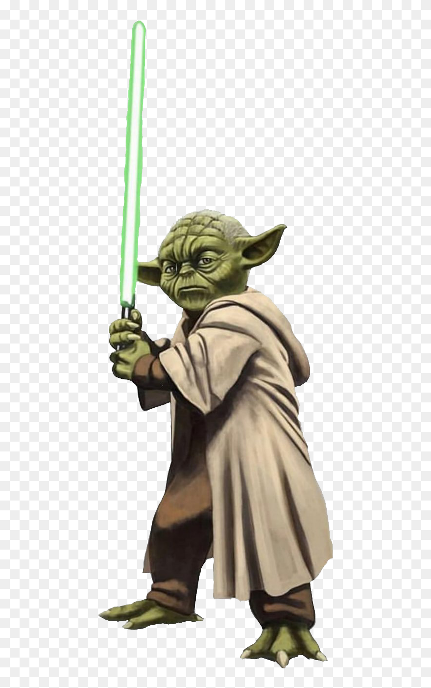 Master Yoda Png Clipart - Transparent Background Yoda Lightsaber Png