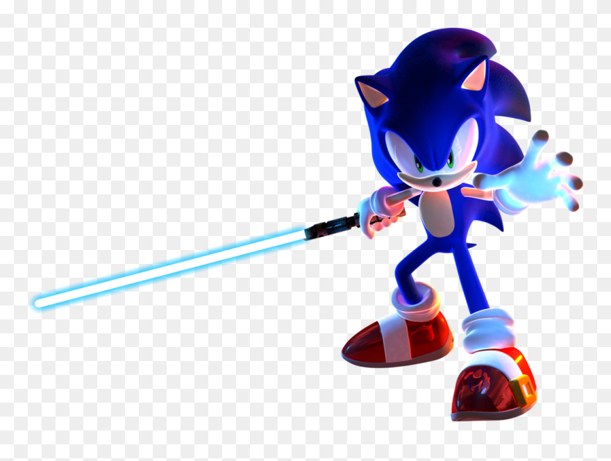 Sonic The Hedgehog Star Wars Jedi Knight - Sonic With A Lightsaber Clipart