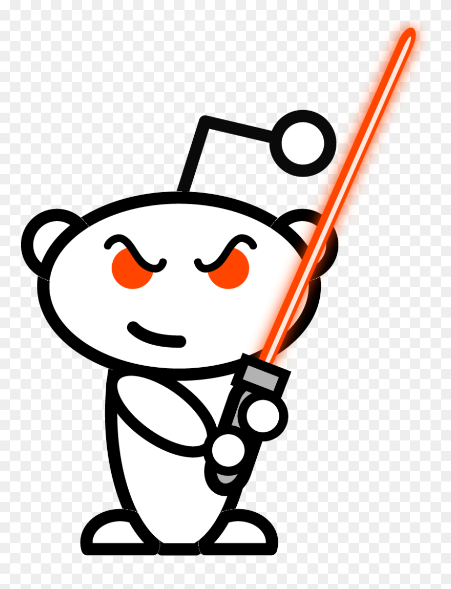 Transparent Lightsaber Clip Art - Reddit Snoo Png