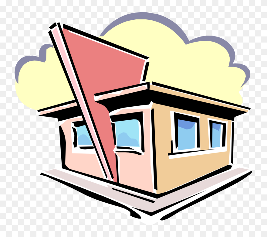 Vector Illustration Of Drive In Fast Food Restaurant - Clip Art - Png Download