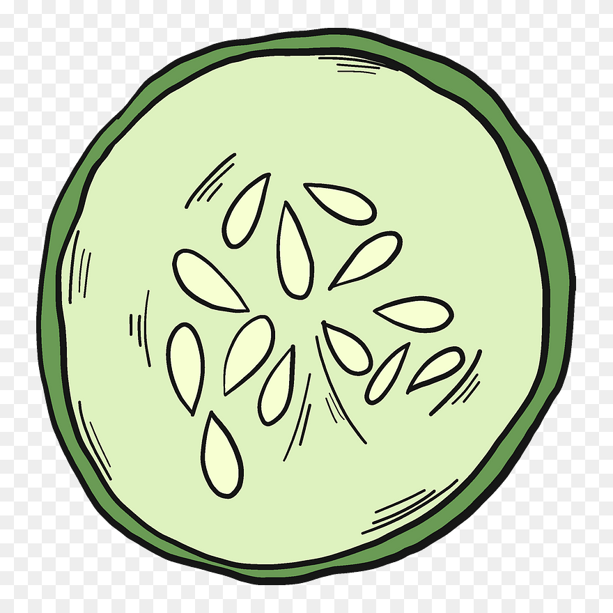 Cucumber Slice Clipart - Circle - Png Download