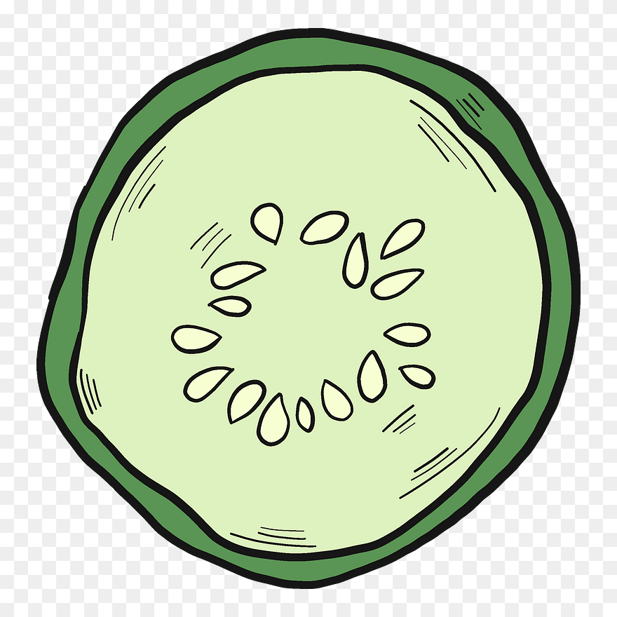Cucumber Slice Clipart - Png Download
