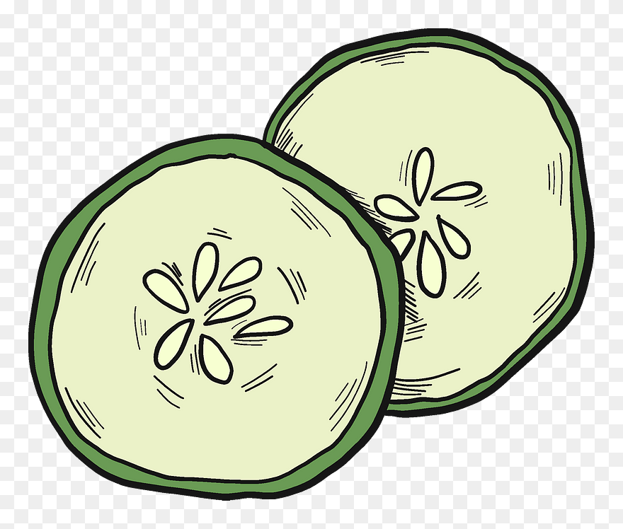 Cucumber Slices Clipart - Png Download
