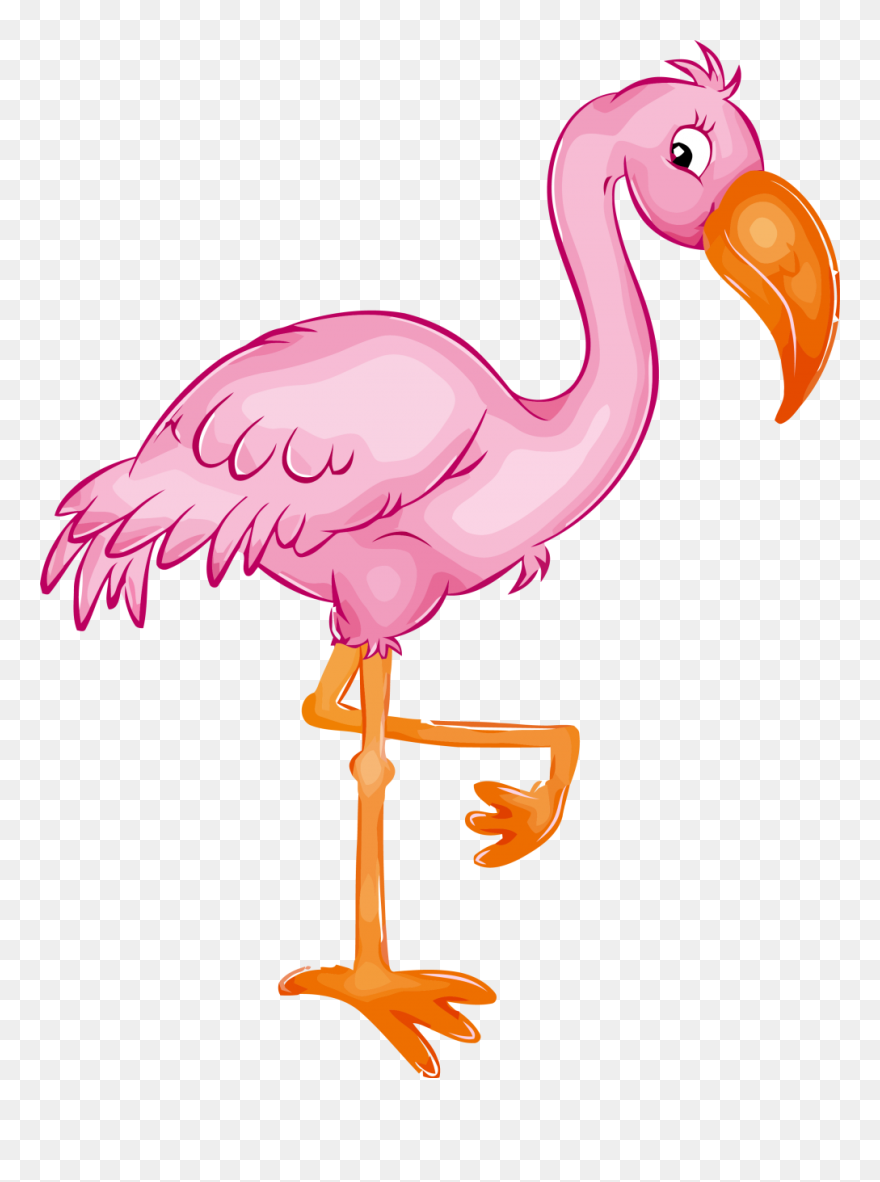 Clipart Cartoon Flamingo - Png Download