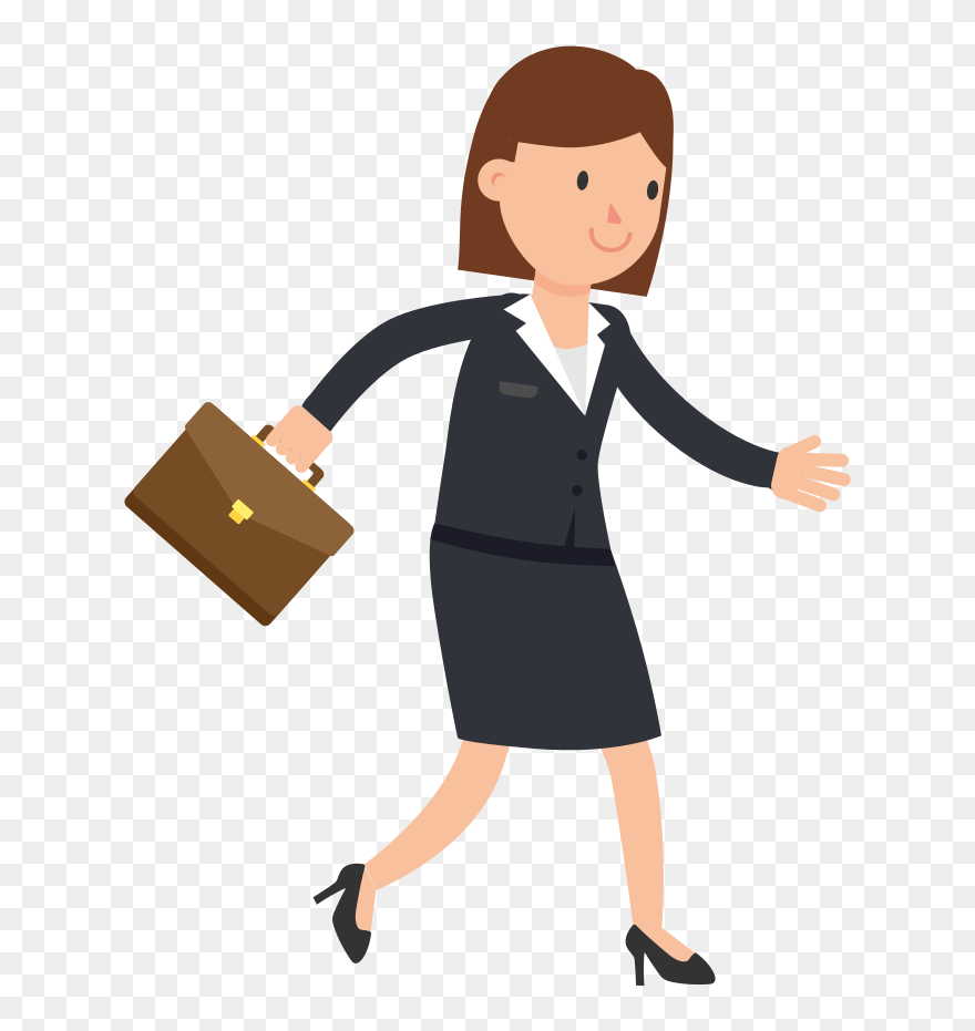 Transparent Walking Clipart - Cartoon Girl Walking Png