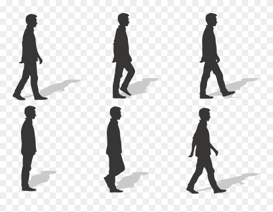 Walking Silhouette Ms - Vector Silhouette Man Walking Clipart