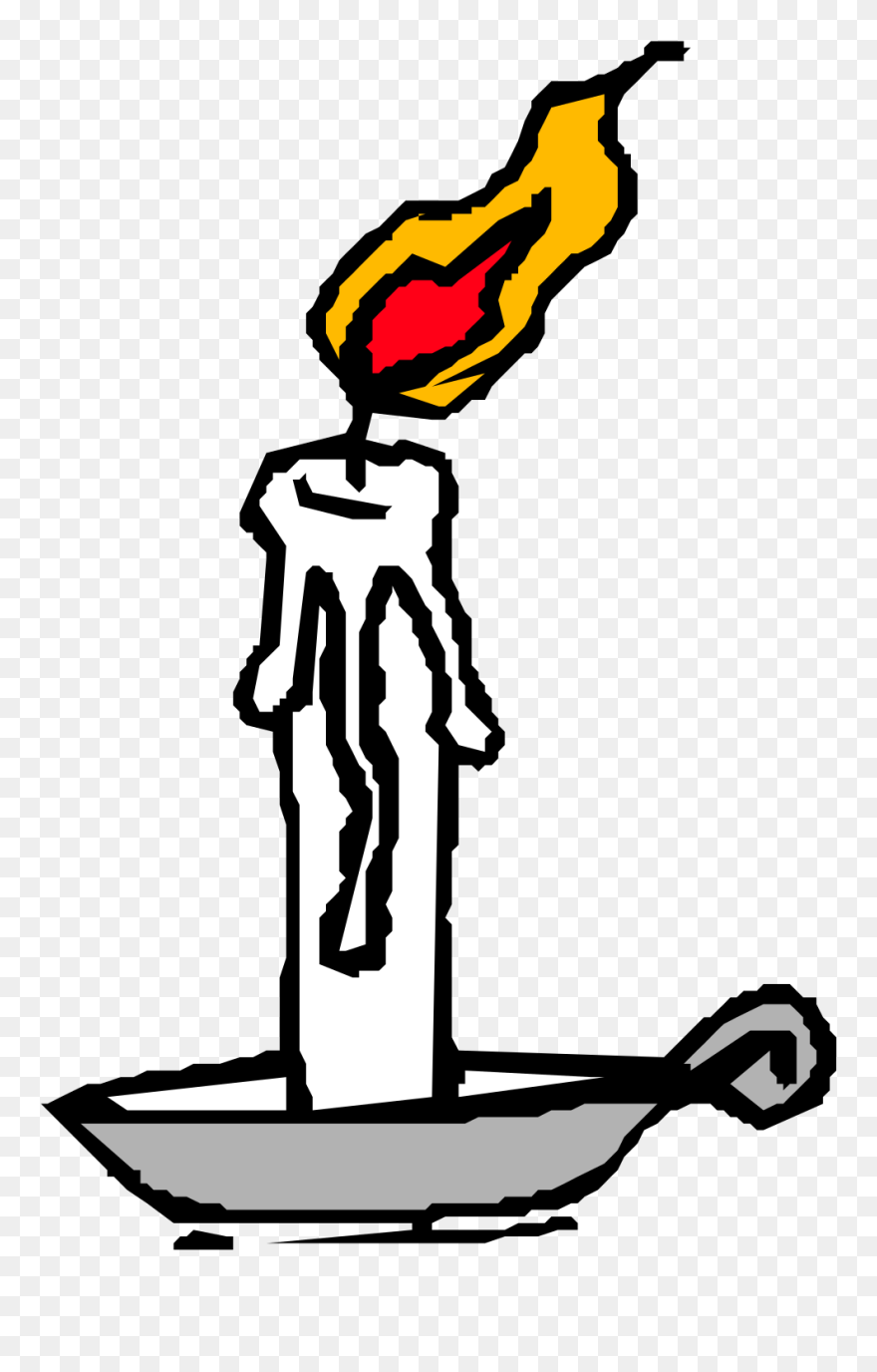 Vector Clip Art - Clipart Candle Burning - Png Download