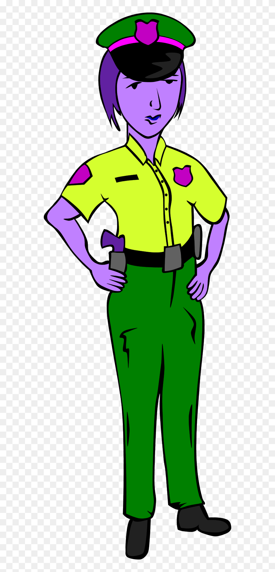 Large Woman Police Officer Clipart - Png Police Officer Clipart Girl Transparent Png