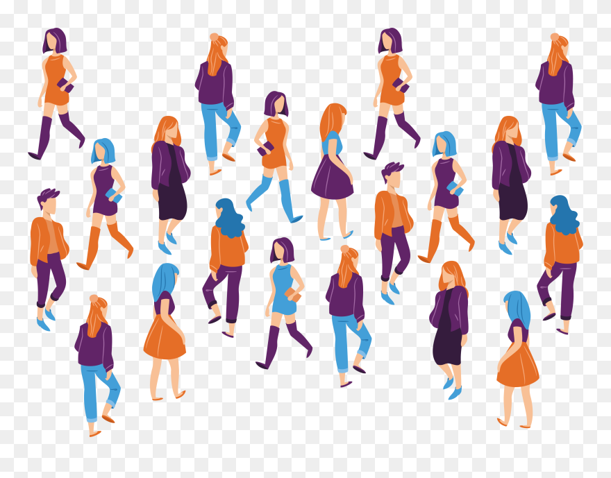 Bean Clipart Walking - Walking Person In Circle - Png Download