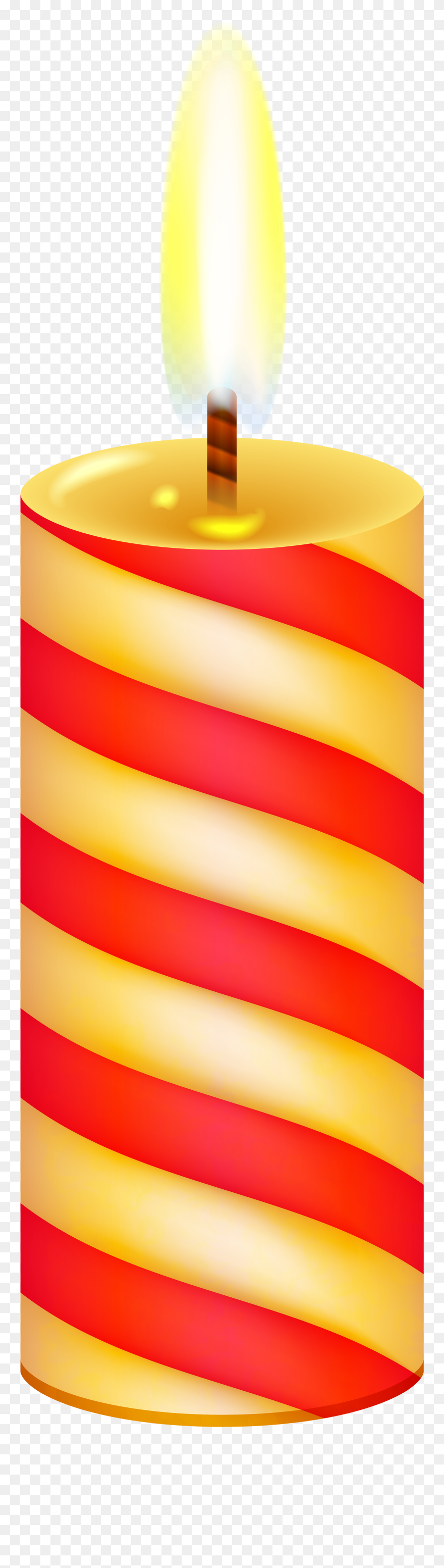 Candle Yellow Red Png Clip Art - Birthday Candles Red And Yellow Transparent Png