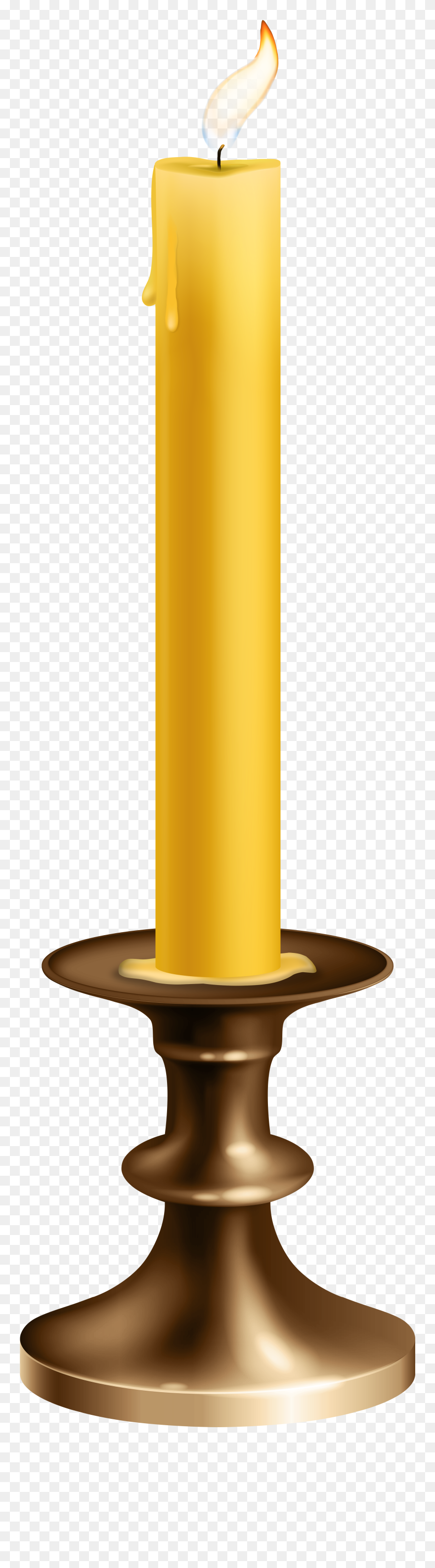 Bronze Candlestick Png Clip Art - Candlestick Clip Art Transparent Png