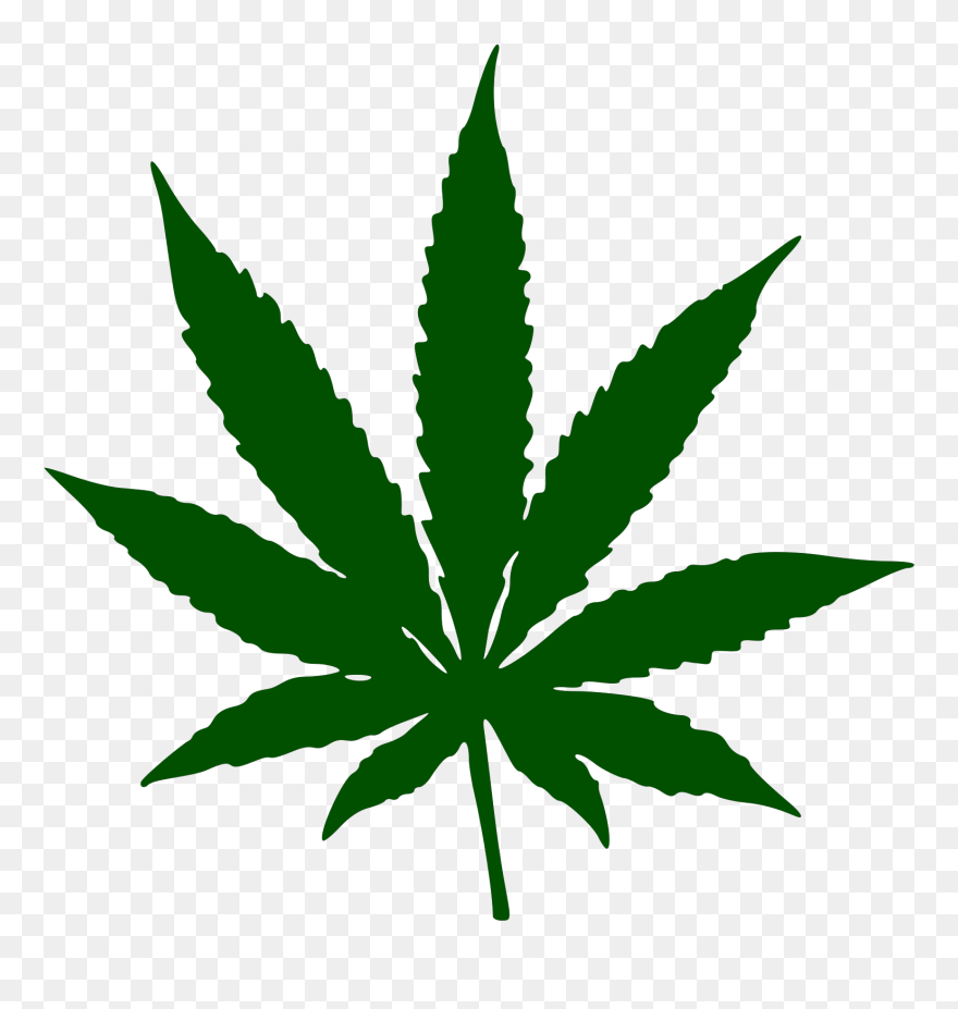 Orange Marijuana Leaf Clipart