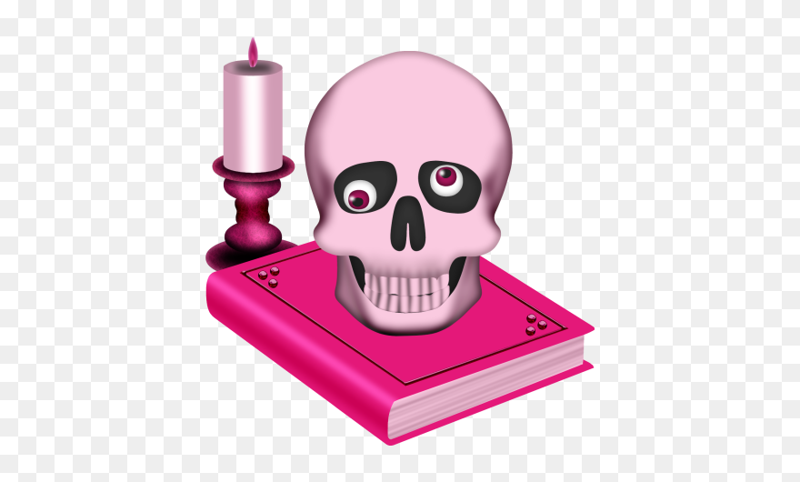 Skull Book And Clip - Skull - Png Download