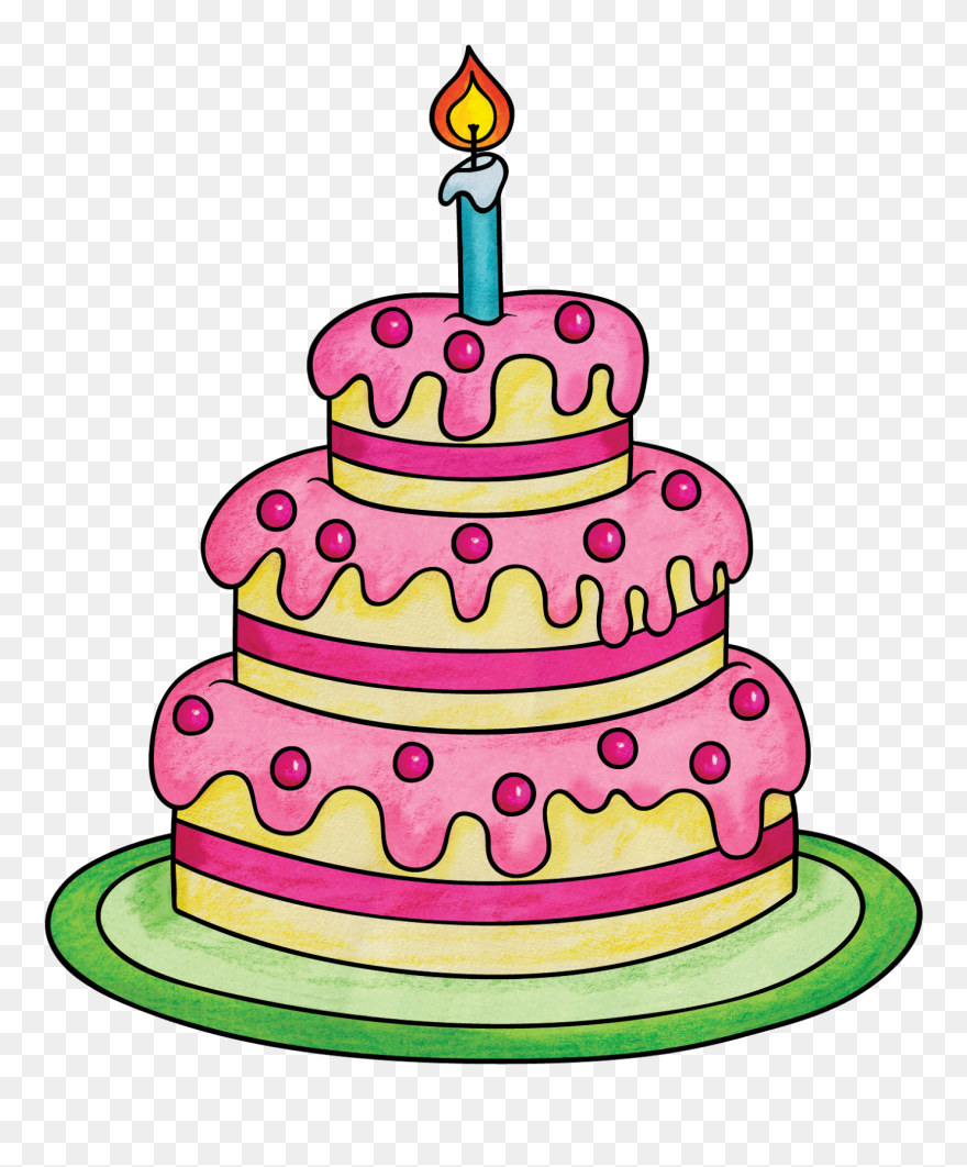 Birthday Candles Clipart Picsart - Birthday Cake Transparent - Png Download