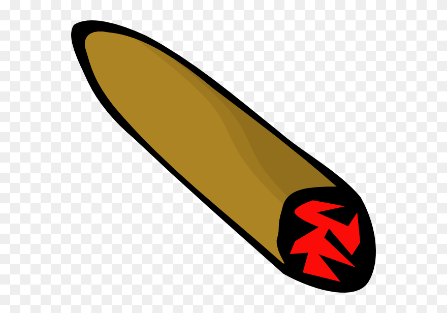 Blunt Joint Cannabis Cigar Clip Art - Cigar Clipart - Png Download