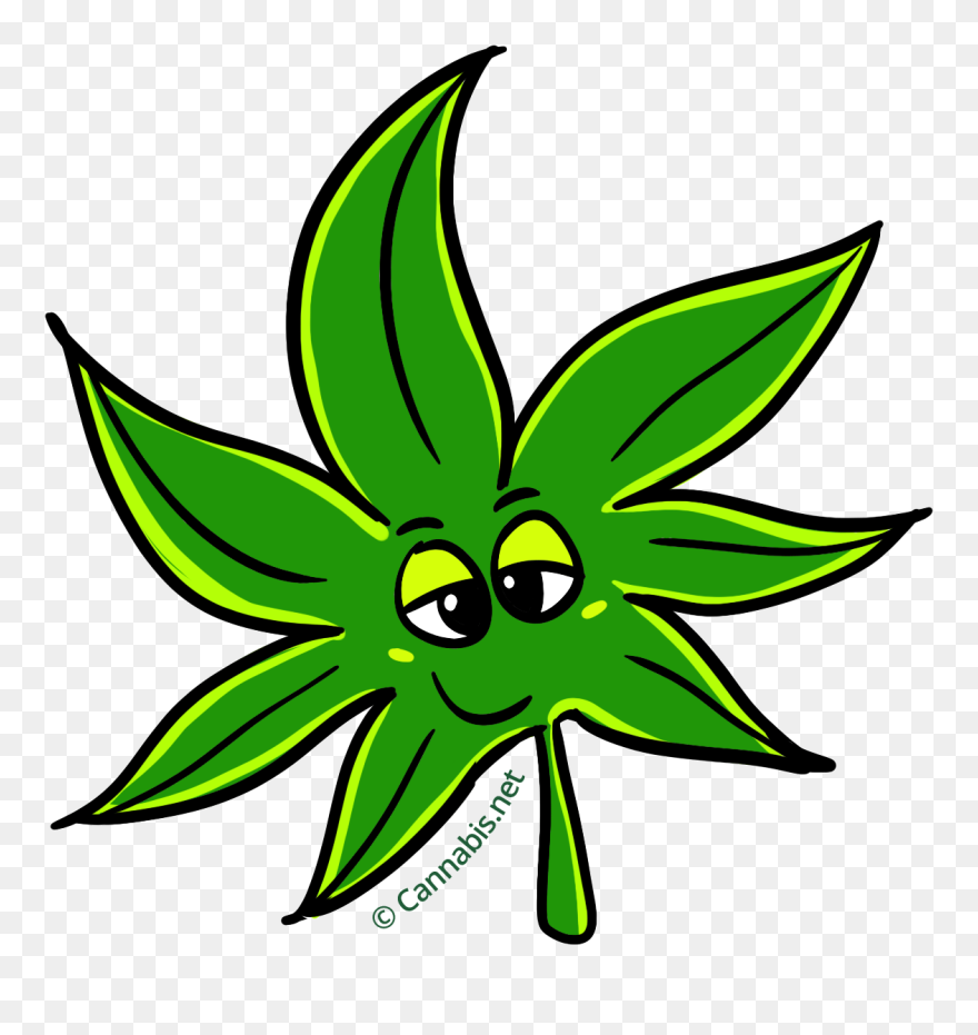 Cannabis Headband Clipart Clip Art Transparent Headband - Transparent Weed Leaf Cartoon - Png Download