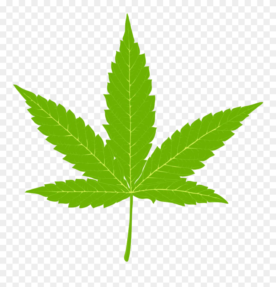 Transparent Hemp Clipart - Cannabis Leaf Clipart - Png Download