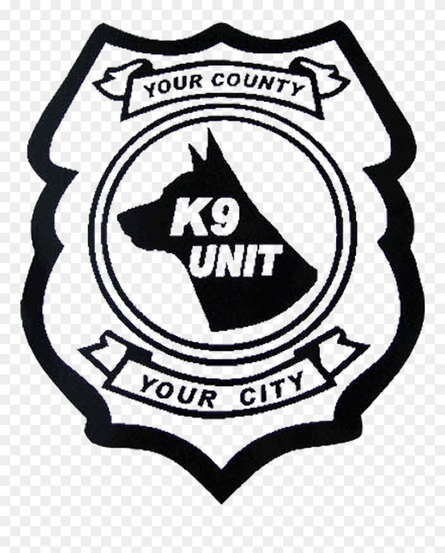 Badge Drawing Custom Transparent & Png Clipart Free - Police K9 Coloring Page