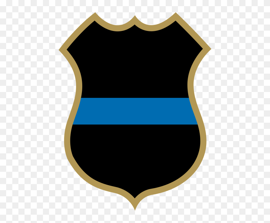 Blue Line Police Badge Clipart