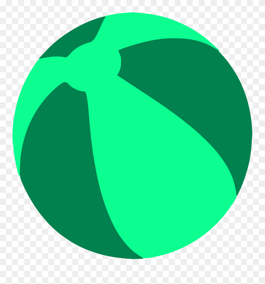 Green Beach Ball Clipart - Png Download