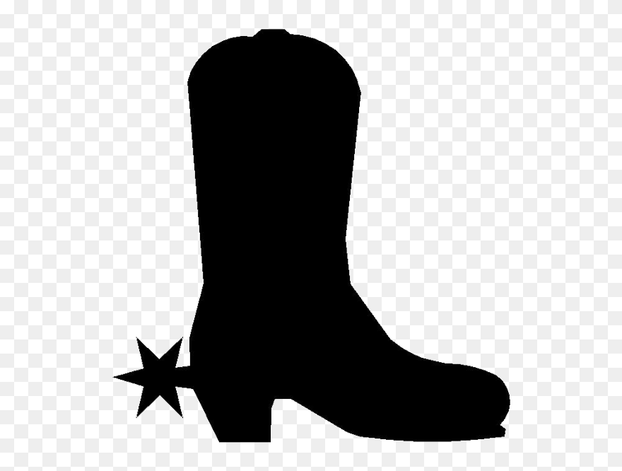 Cowboy Boot Clip Art - Black Cowboy Boot Clipart - Png Download