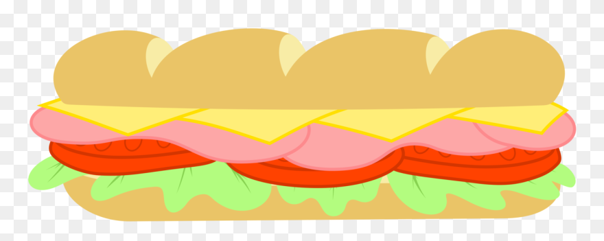 Sandwich Clipart Subway Restaurant - Transparent Background Sub Sandwich Clipart - Png Download