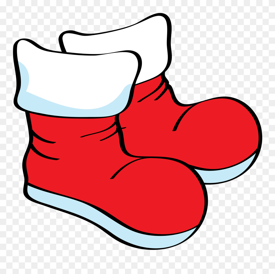 Santa Boots Clipart - Clip Art - Png Download