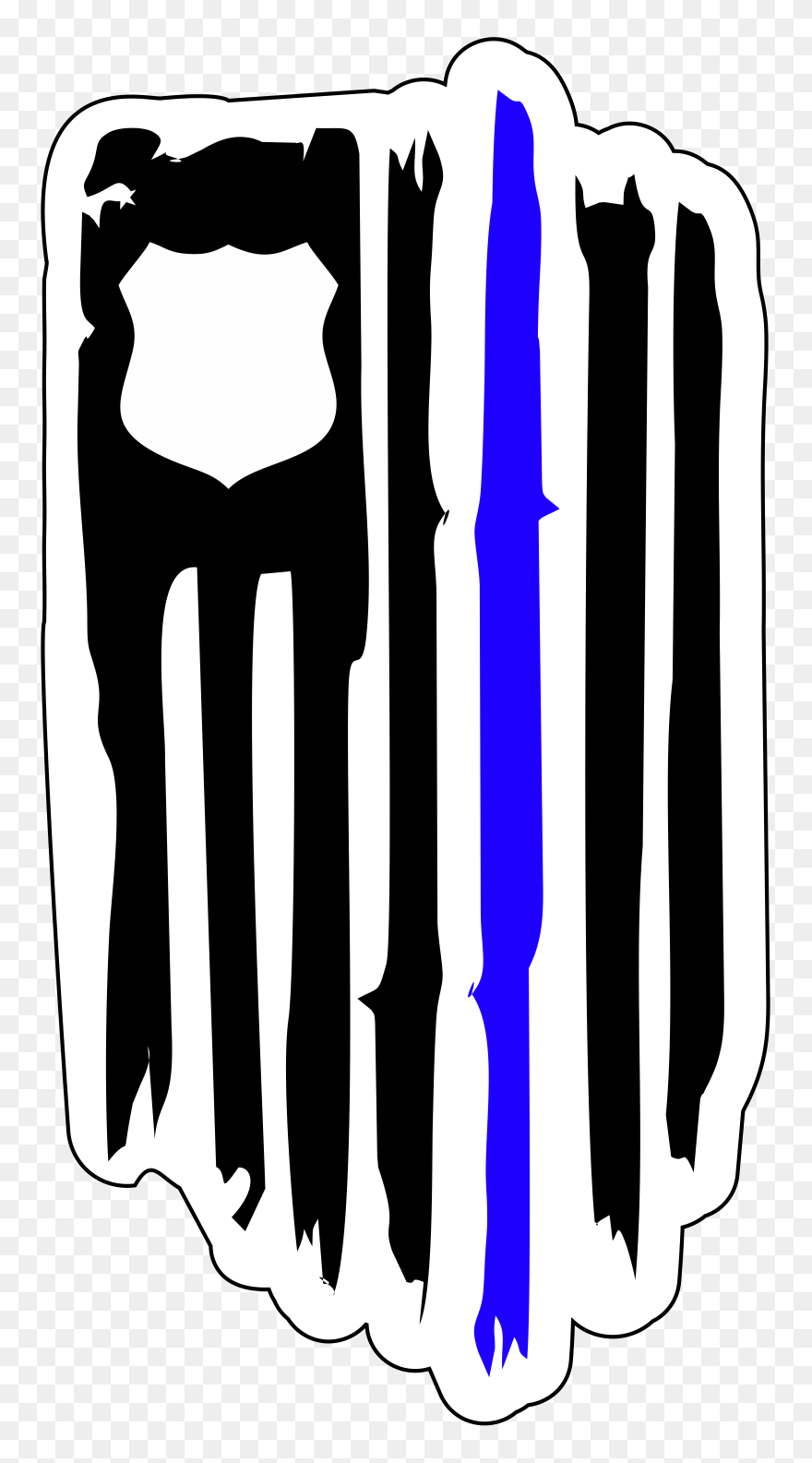 Police Officer Flag Svg Clipart