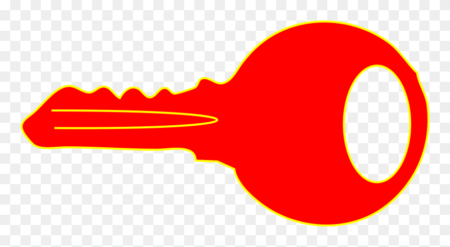 Simple Red Key Clipart - Red Key Clipart - Png Download