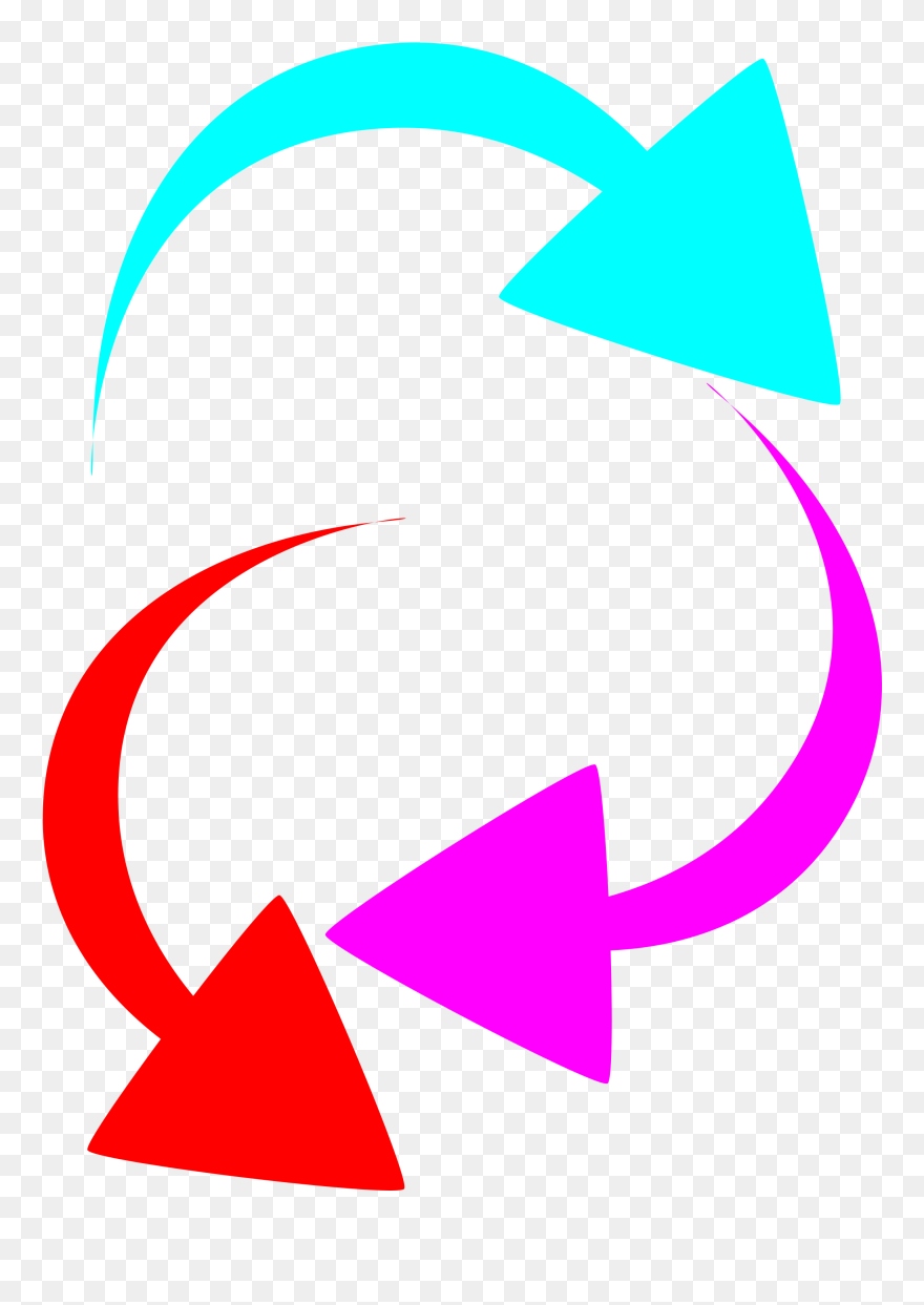 Curved Arrow Clipart Curved Color Arrows - Round Arrow Png Colorful Transparent Png
