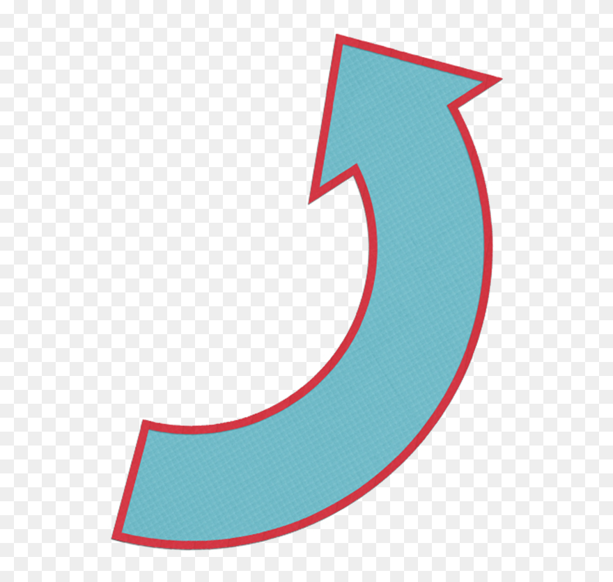 Transparent Curve Arrow Png - Arrow Curved Down Bmp Clipart