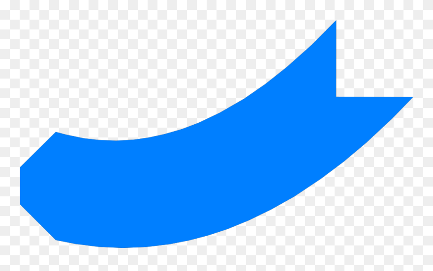 Blue Curved Arrow Svg Clip Arts - Png Download