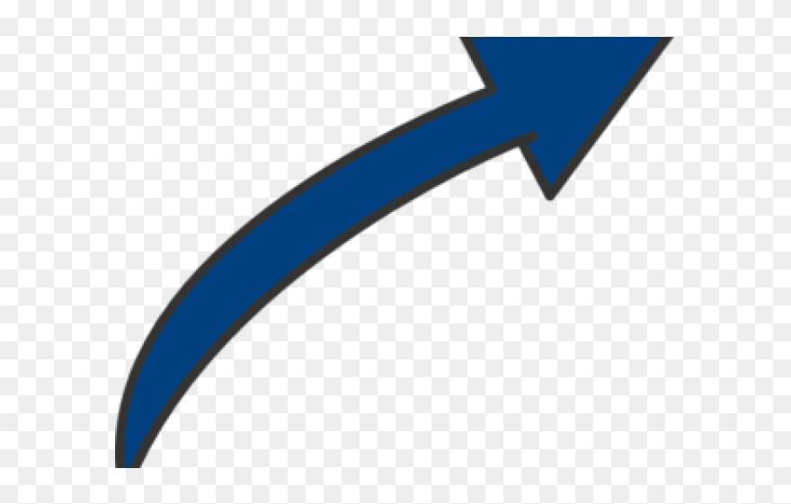 Curved Arrow Clipart - Hand Drawn Curved Arrow - Png Download