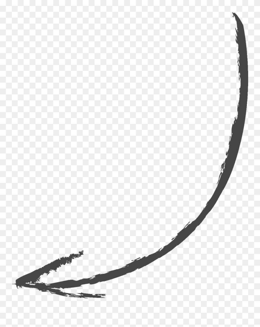 Thin Curved Arrow Png - Drawn Curved Arrow Png Clipart