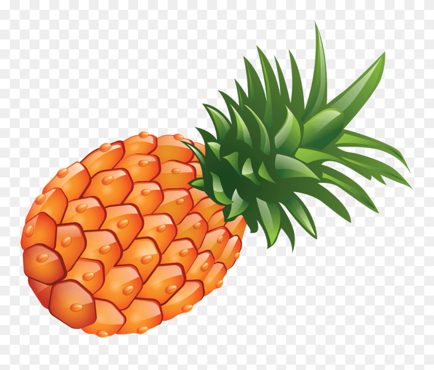 Pineapple Clipart Orange Fruit - Transparent Pineapple Clip Art - Png Download