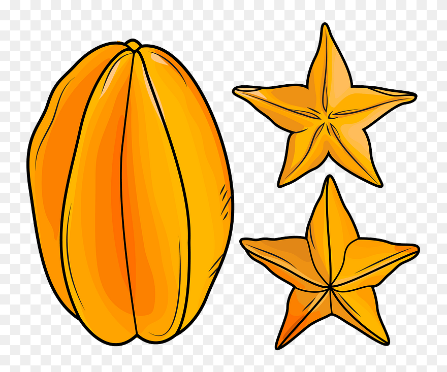 Star Fruit Clipart - Png Download