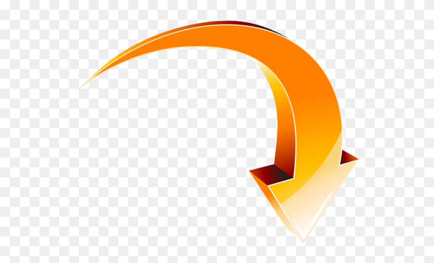 Curved Orange Arrow Png Clipart