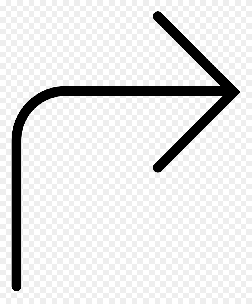 Right Curved Arrow Svg Png Icon Free Download - Rounded Arrow Pointing Right Clipart