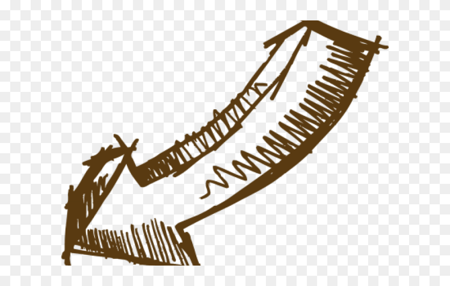 Transparent Sketch Arrow Png - Transparent Background Fancy Curved Arrow Clipart