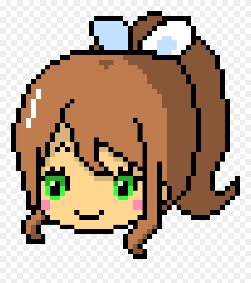 Food Ice Cream Pixel Art Clipart , Png Download - Minecraft Monika Pixel Art Transparent Png