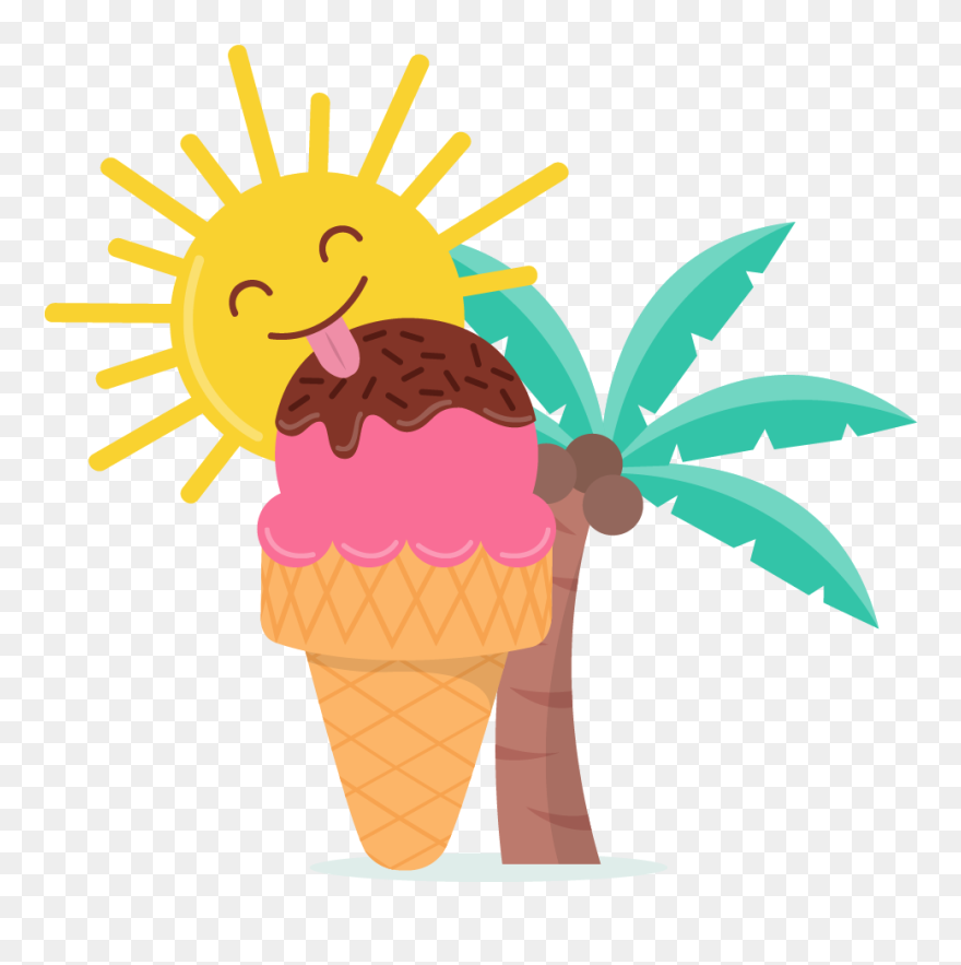 Transparent Cartoon Ice Cream Png - Sun Ice Cream Clip Art