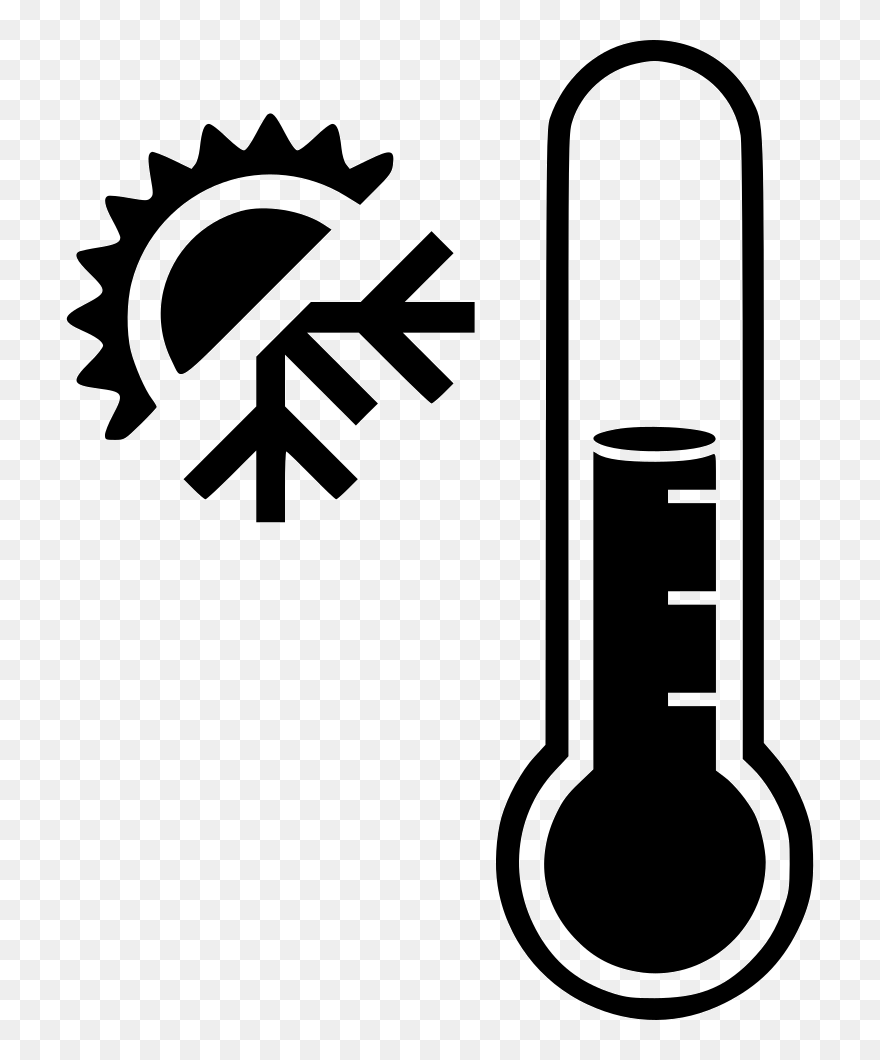 Thermometer Warm Temperature Svg Png Icon Free Download - Cold Thermometer Clipart Black And White Transparent Png