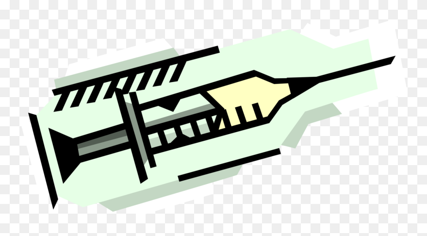 Vector Syringe Green - Antivirus Informaticos Clipart