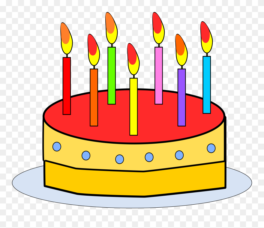 Transparent Torte Clipart - Birthday Cake Cartoon Easy - Png Download