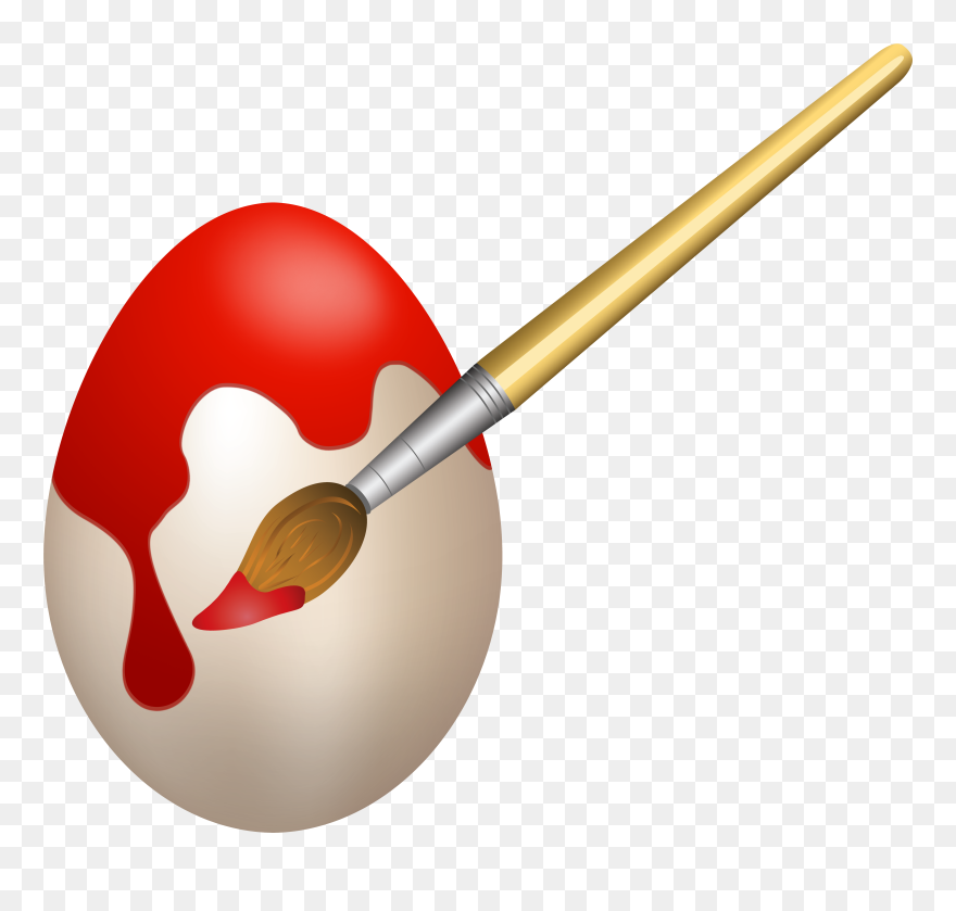 Paint Brush Clipart Art Equipment - Colored Easter Eggs Transparent - Png Download