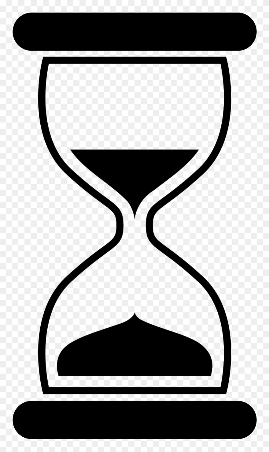 Black Hourglass - Hourglass Png Clipart