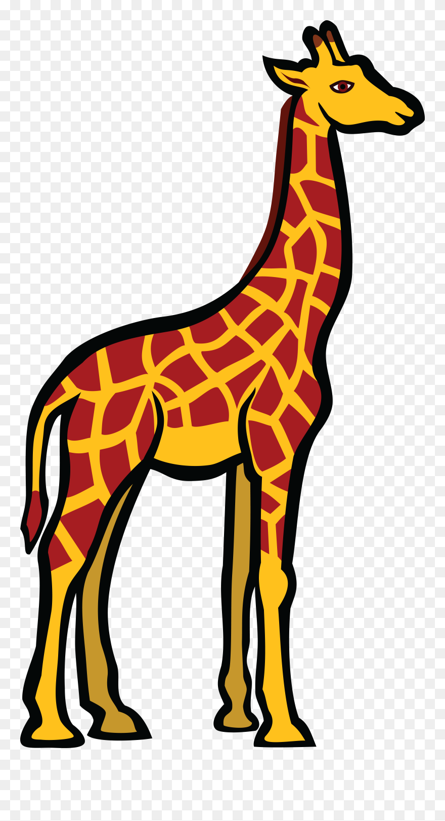 Giraffe Clipart At Getdrawings - Coloured Picture Of Giraffe - Png Download