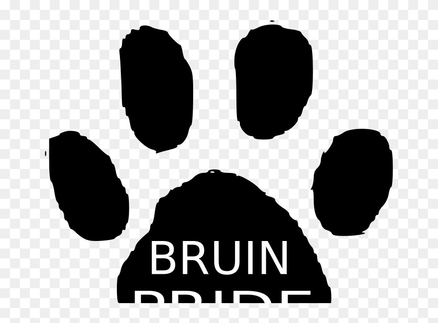Bruin Pride Svg Clip Arts - Red Paw Print Clipart - Png Download